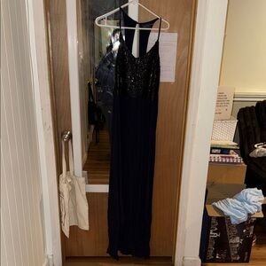 Astr Midnight Sequin Backless Dress